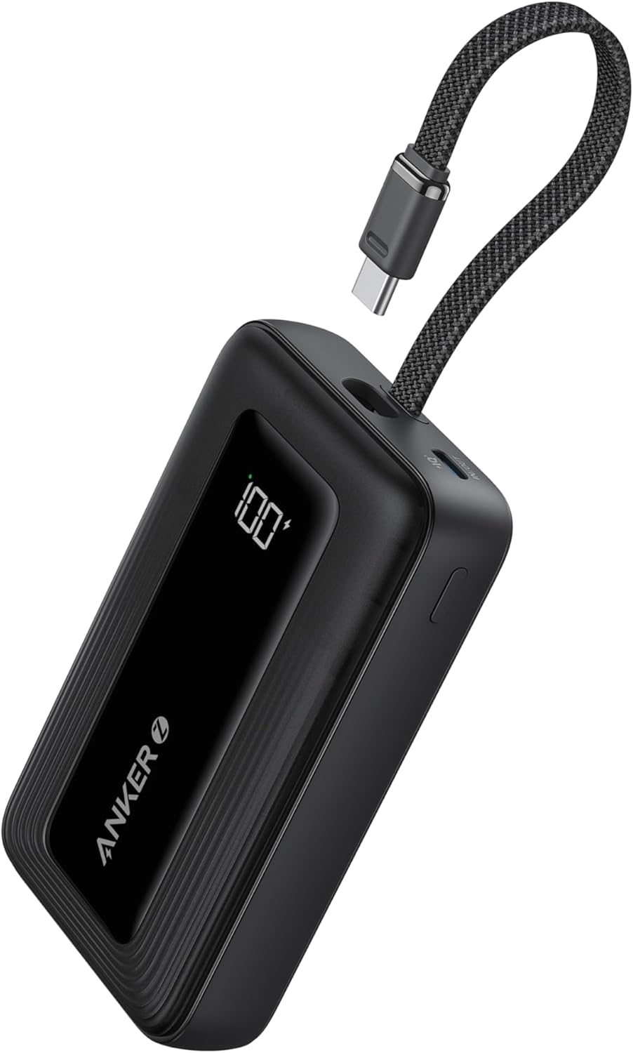 Anker Zolo Power Bank (10K, 30W) with a 5.4-inch (13.7 cm) built-in USB-C cable. - Miles Telecom Trading LLC