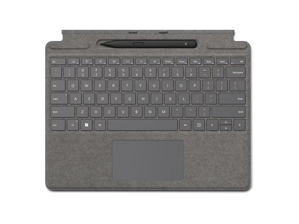 Microsoft Surface Pro Signature Keyboard 8X8-00074 Slim Pen 2- For Pro 8 / Pro 9 / Pro x -  English / Arabic - Platinum