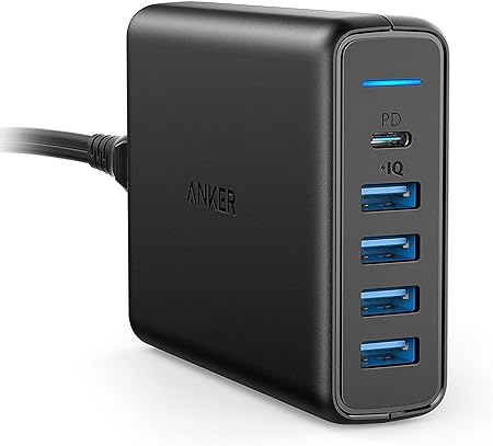 Anker PowerPort I PD With 1 PD & 4 PowerIQ Charger - Miles Telecom Trading LLC