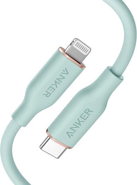 Anker PowerLine lll Flow USB-C with Lightning Connector (6ft) - Miles Telecom Trading LLC