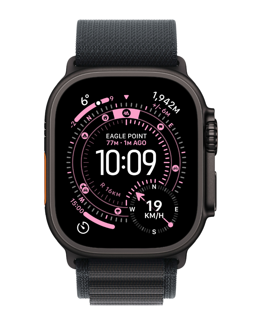 Apple Watch Ultra 3 49mm 2025 Black Titanium Case with Black Alpine Loop