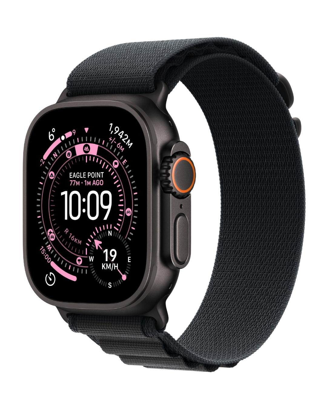 Apple Watch Ultra 3 49mm 2025 Black Titanium Case with Black Alpine Loop