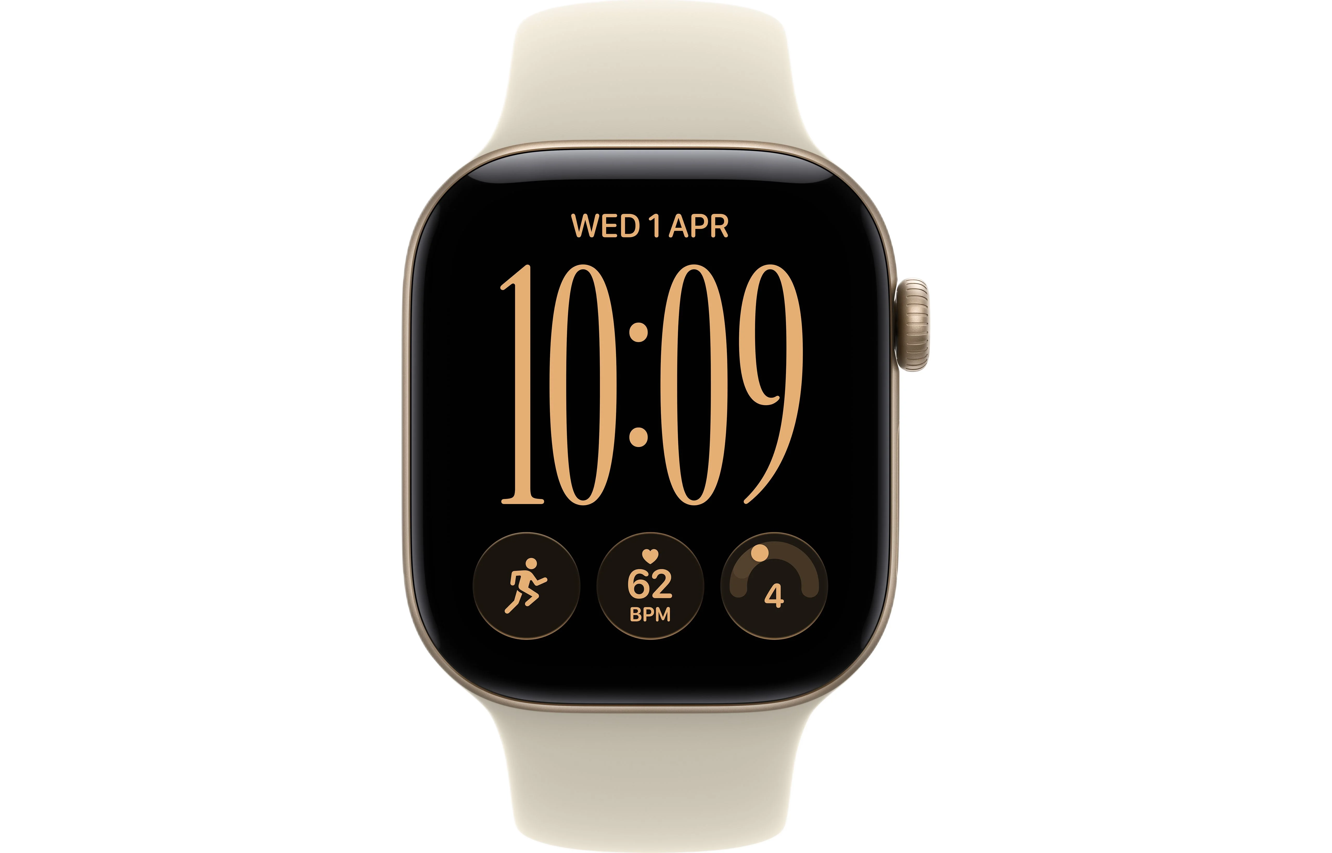 Apple Watch Series 12 42mm GPS + Cellular Light Gold Aluminum Case view 2