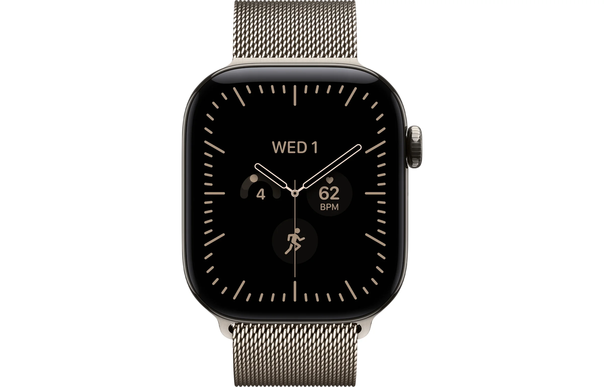 Apple Watch Series 12 42mm GPS + Cellular Natural Titanium Case with Milanese Loop view 2