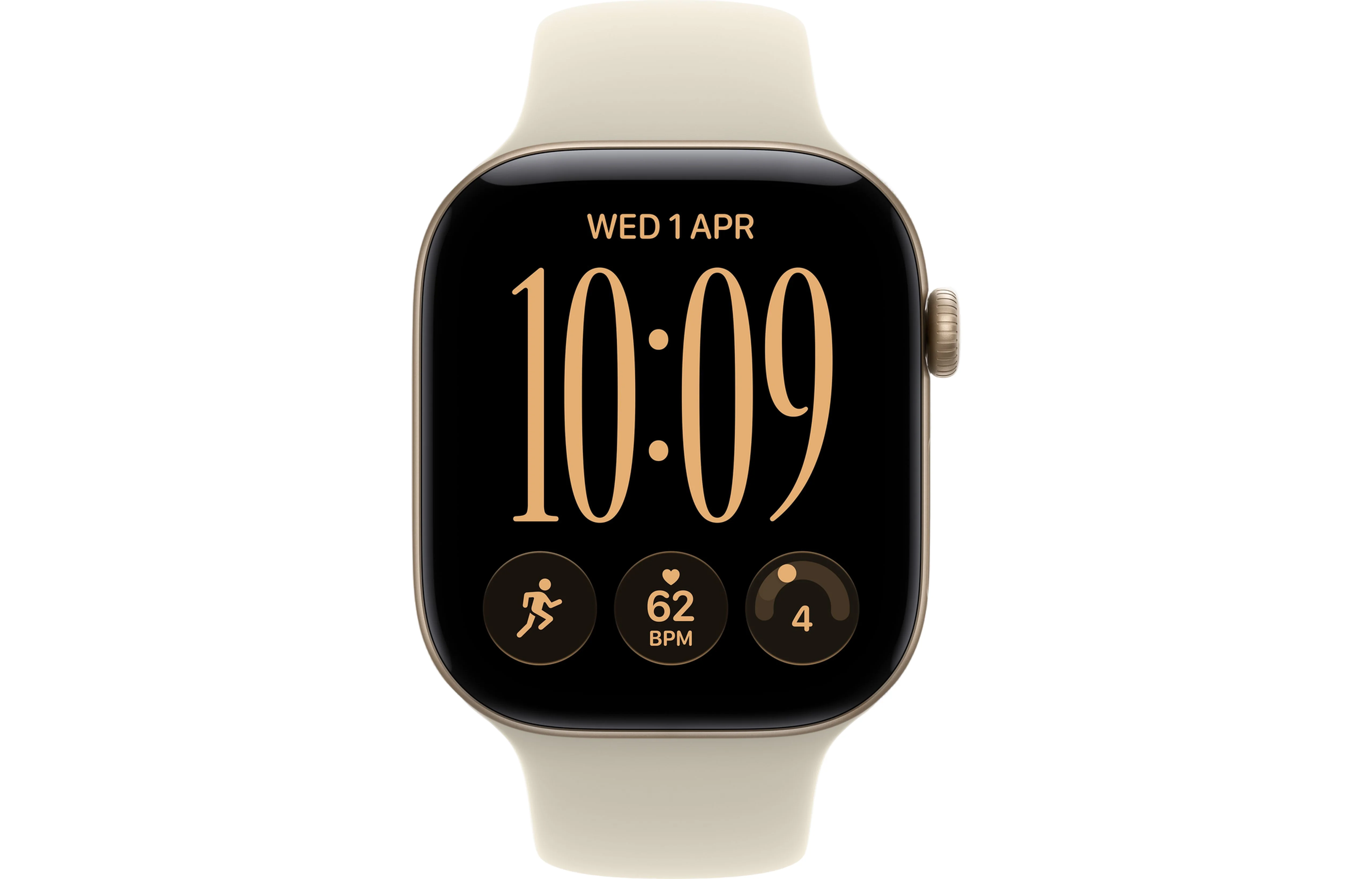 Apple Watch Series 12 46mm GPS + Cellular Light Gold Aluminum Case view 2