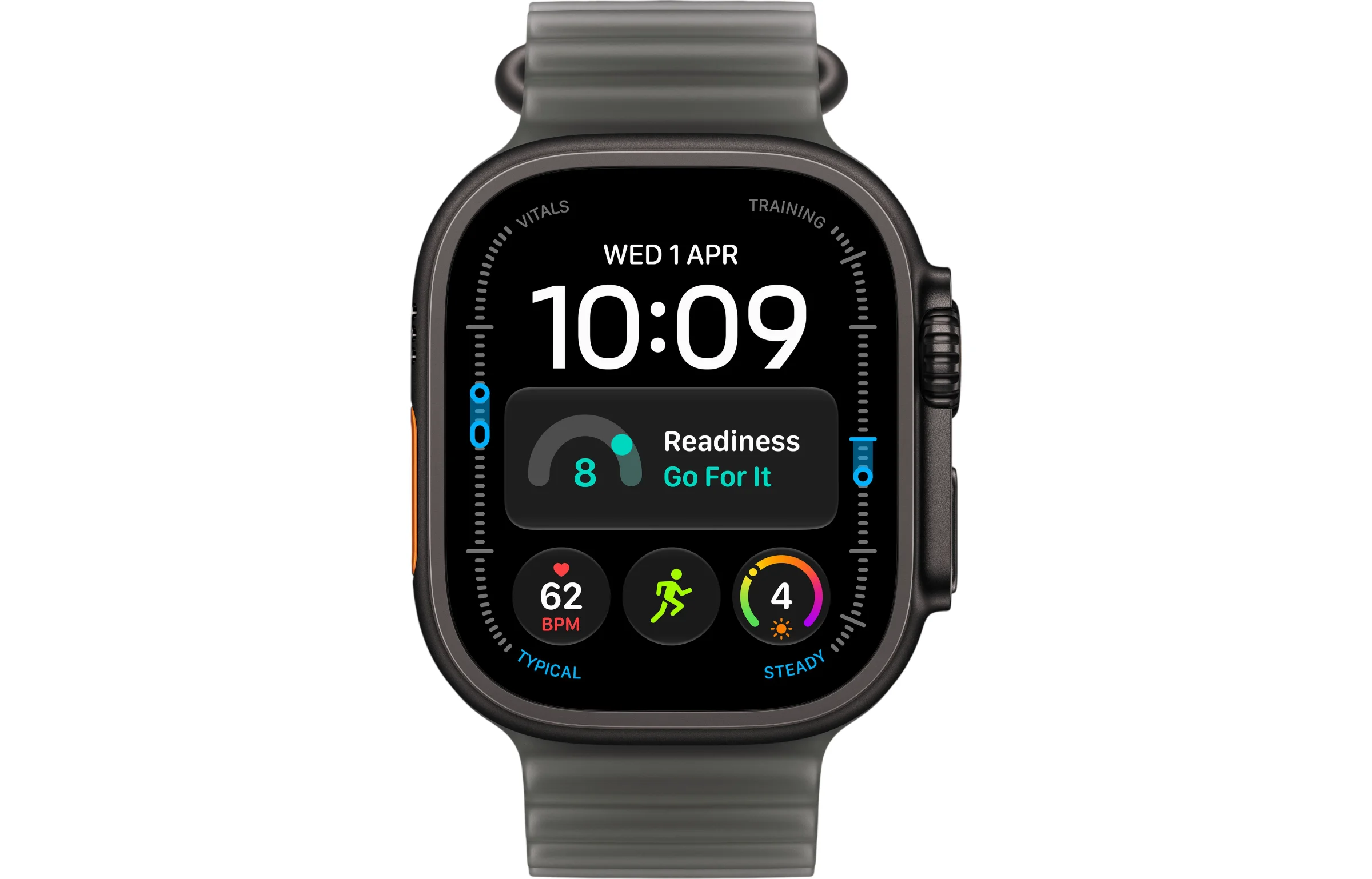 Apple Watch Ultra 4 49mm GPS + Cellular Black Titanium Case with Ocean Band view 2