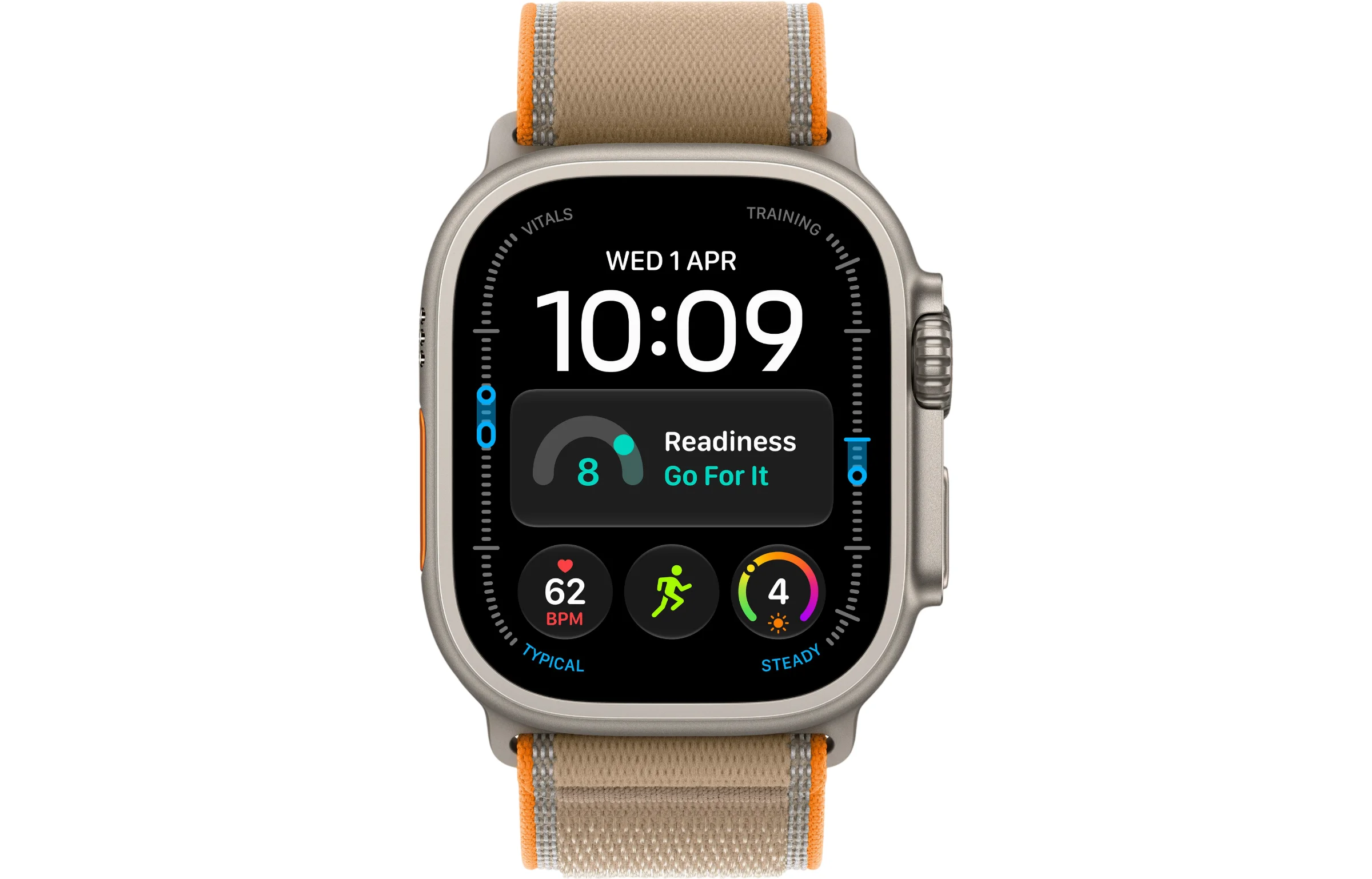 Apple Watch Ultra 4 49mm GPS + Cellular Natural Titanium Case with Trail Loop view 2