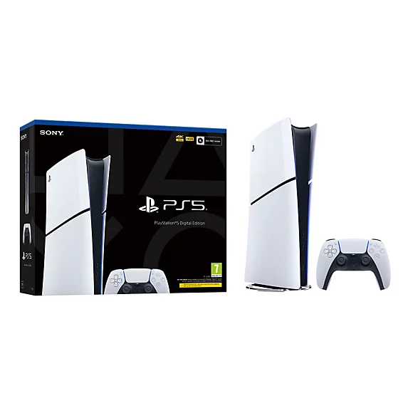 Playstation 5 Digital Edition Console with Controller 825GB - White view 4